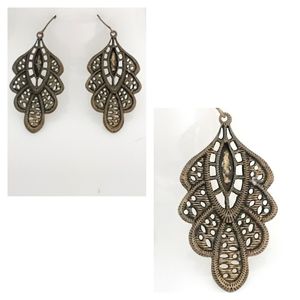 NWOT Burnished brass earrings